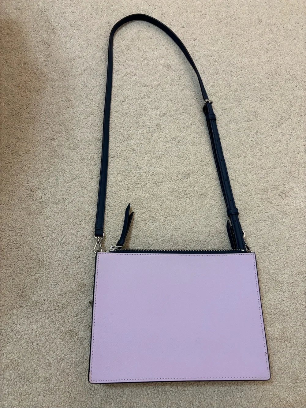 Kate Spade lilac and navy Leather Crossbody